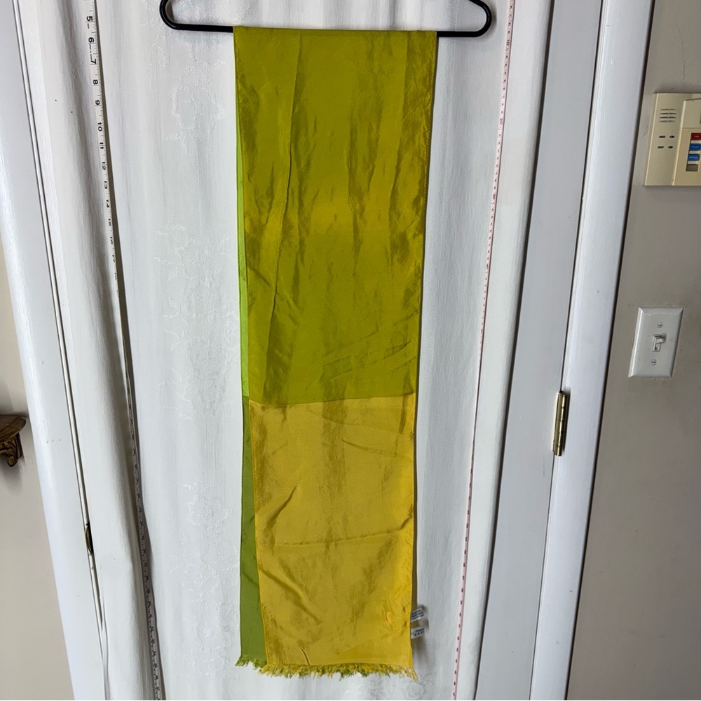 Vintage Express Vibrant Yellow and Green Scarf
